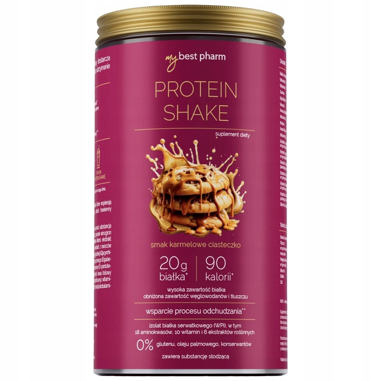 Dietetický shake MyBestPharm Protein Shake Carmel Cookie hubnutí 450 g