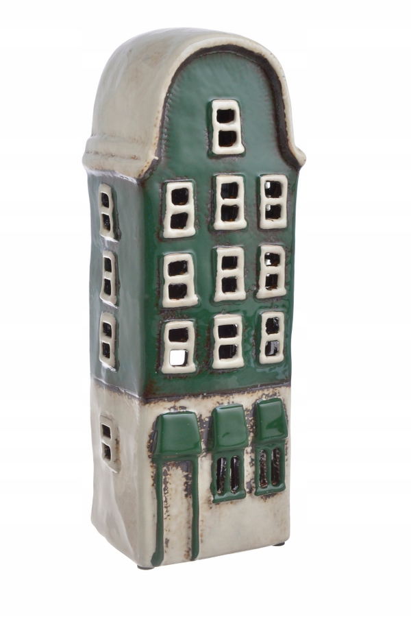 Domek ceramiczny Lampion Kamieniczka H29 cm