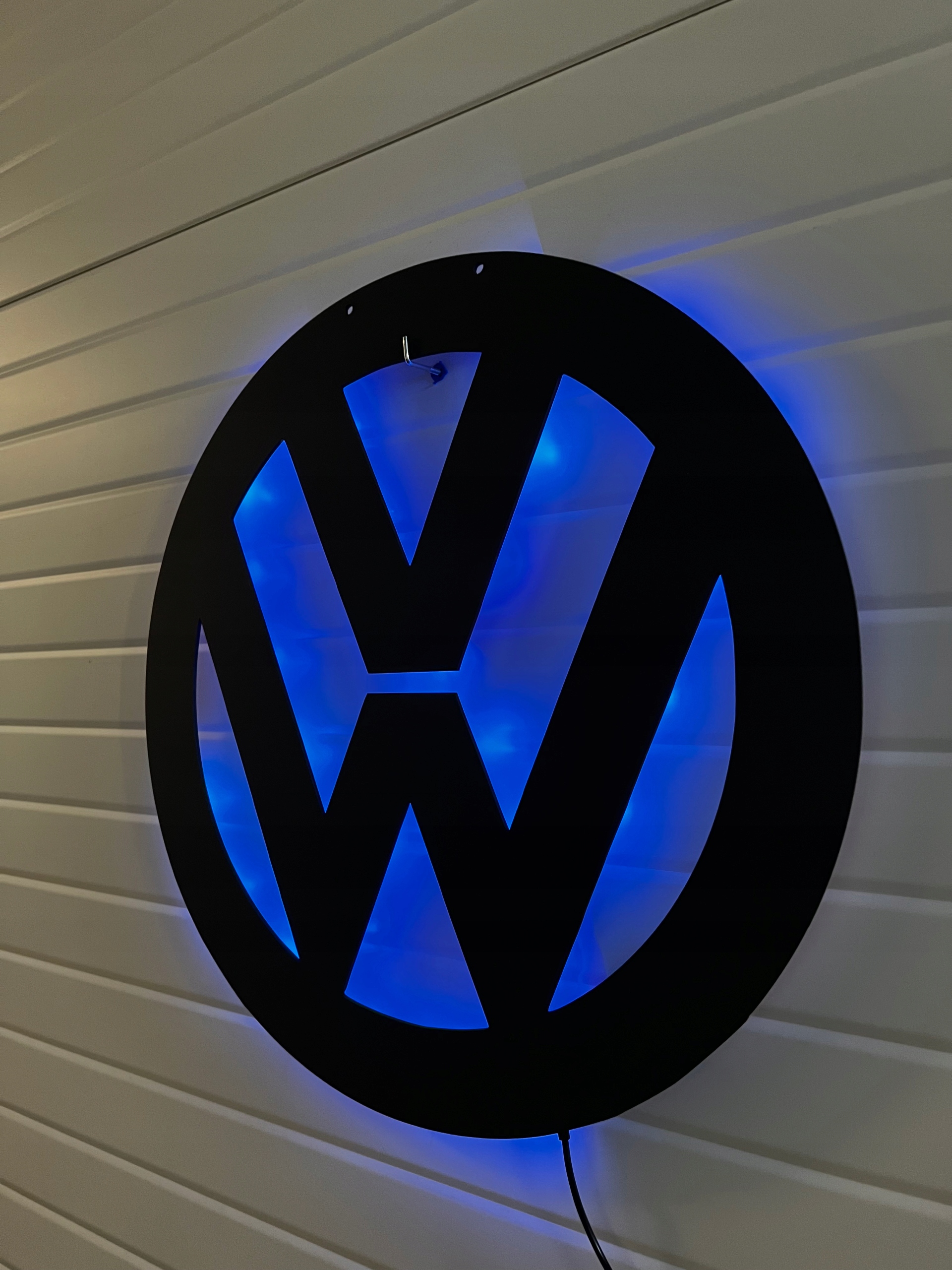 Obraz Drewniany Logo Volkswagen Led Dekoracja Ścienna Obraz 3D
