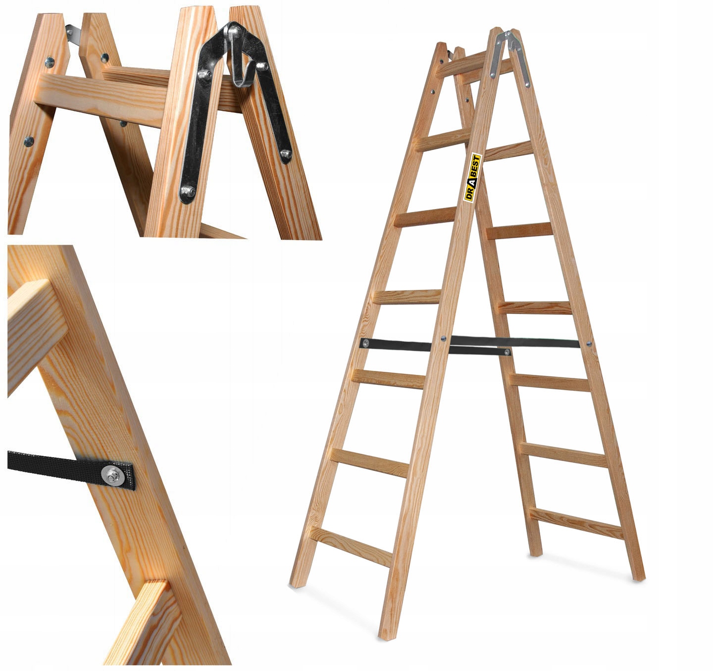 Drevená maliarska dekorácia obojstranná 2x7 stupňová Drabest 150 kg Hak