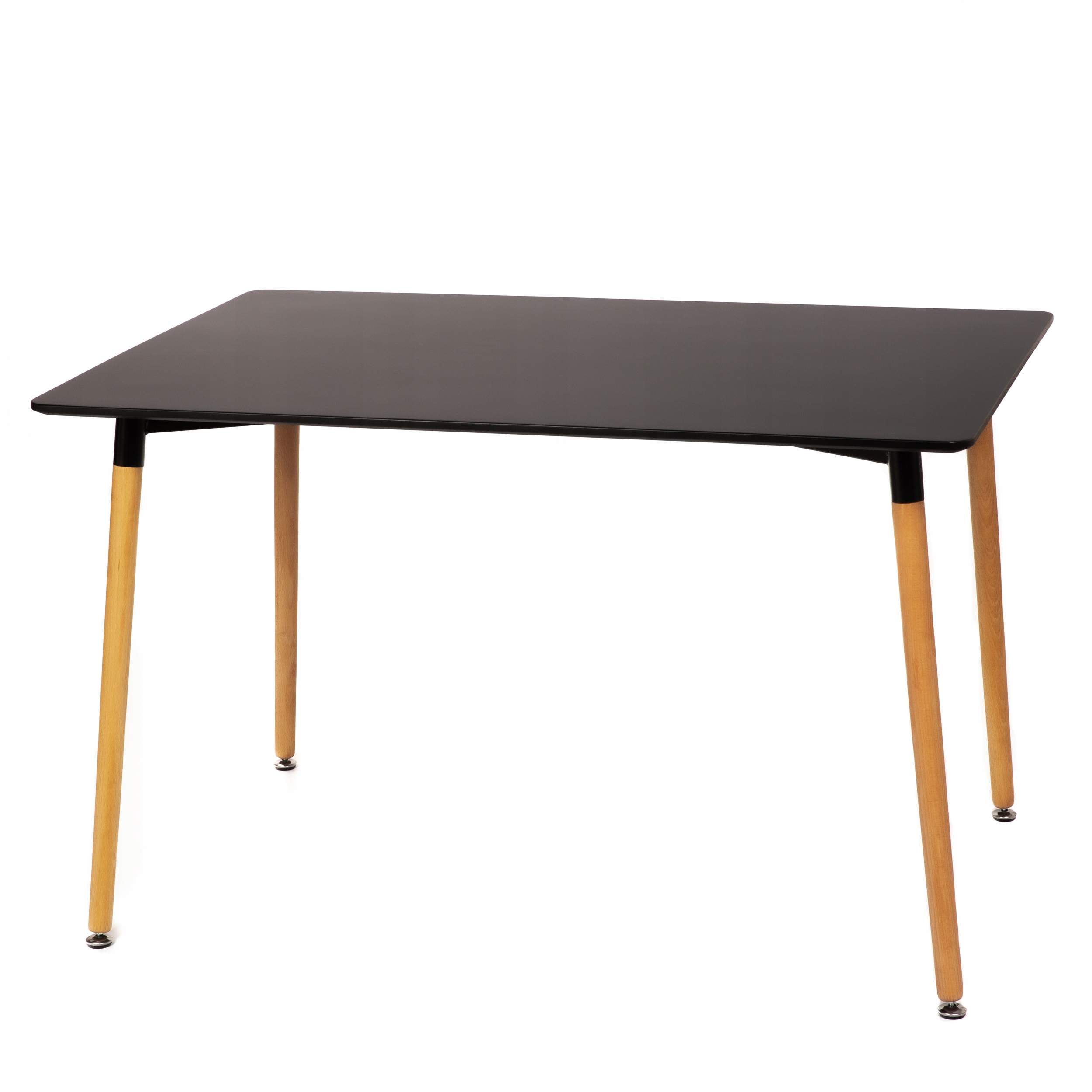 STÓŁ CZARNY PROSTOKĄTNY SKANDYNAWSKI 120x80CM