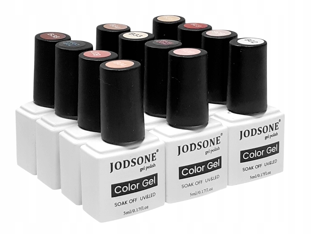 Zestaw Lakierów Żelowych Uv/led Jodsone 10 szt Baza I Top Coat