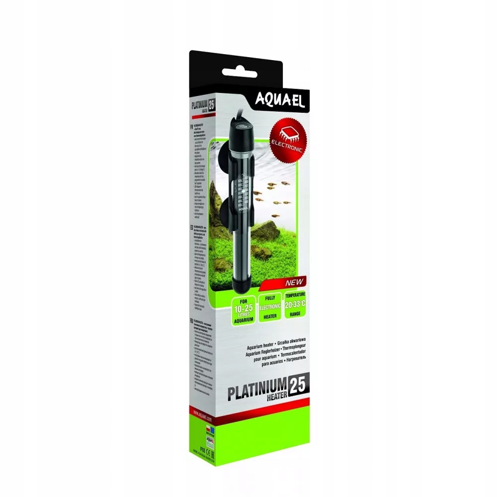 Levně Ohřívač S Elektronickým Termostatem Pro Akvárium 10-25L Aquael Platinum 25W