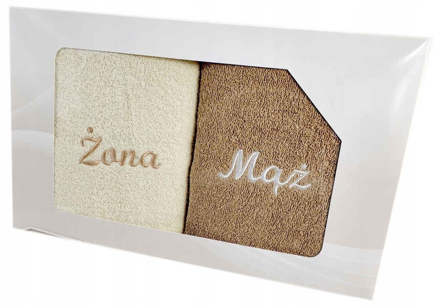 

Komplet 2 ręczników Present 70x140 Greno Żona Mąż