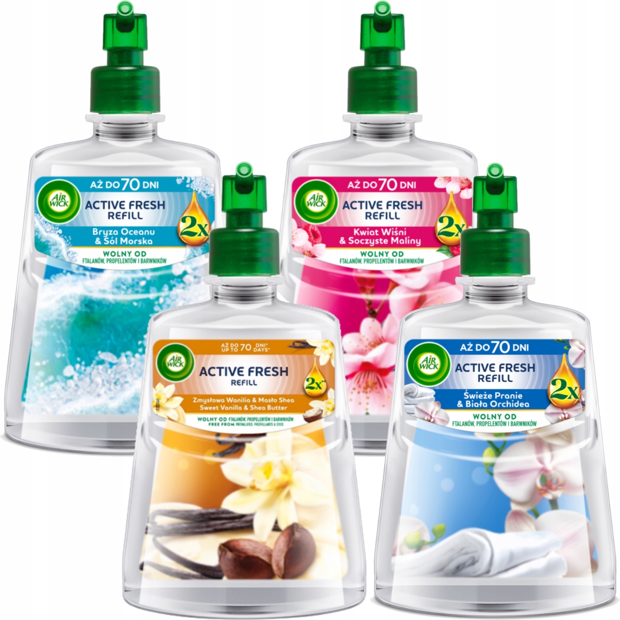 Air Wick Active Fresh MIX Sada Náplní Do Osvěžovače Vzduchu 4 X 228 ML