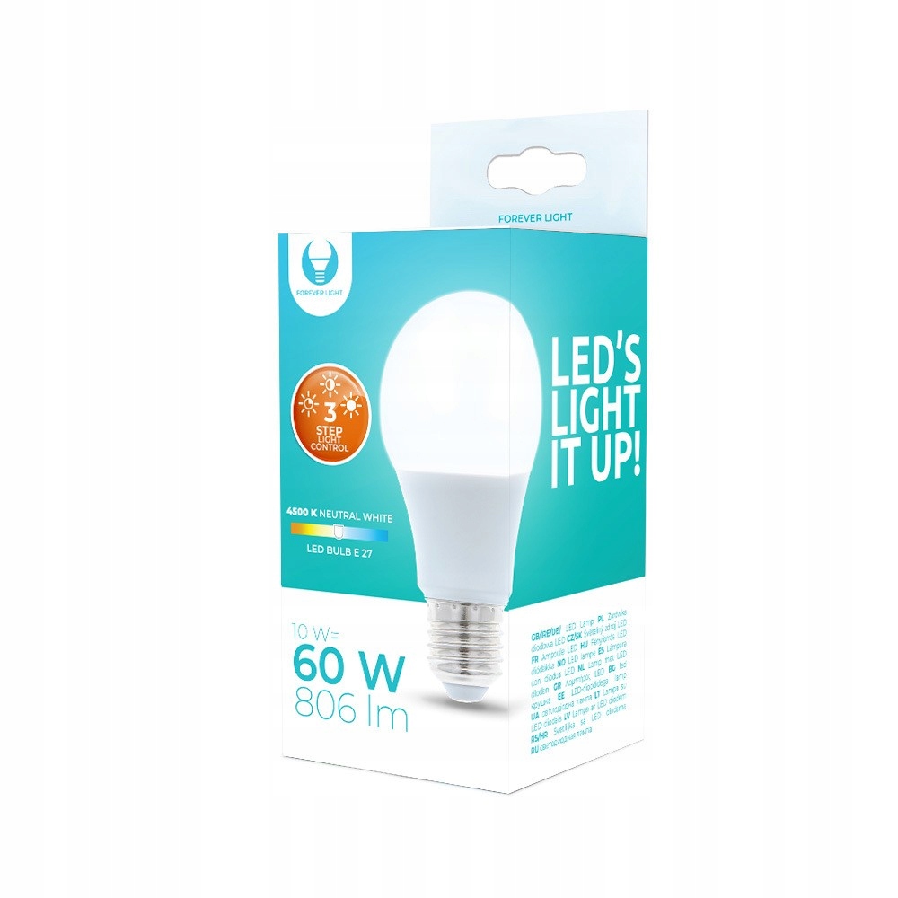 

Żarówka Led E27 10W 4500K Ściemniiana 3 Poziomy Fl