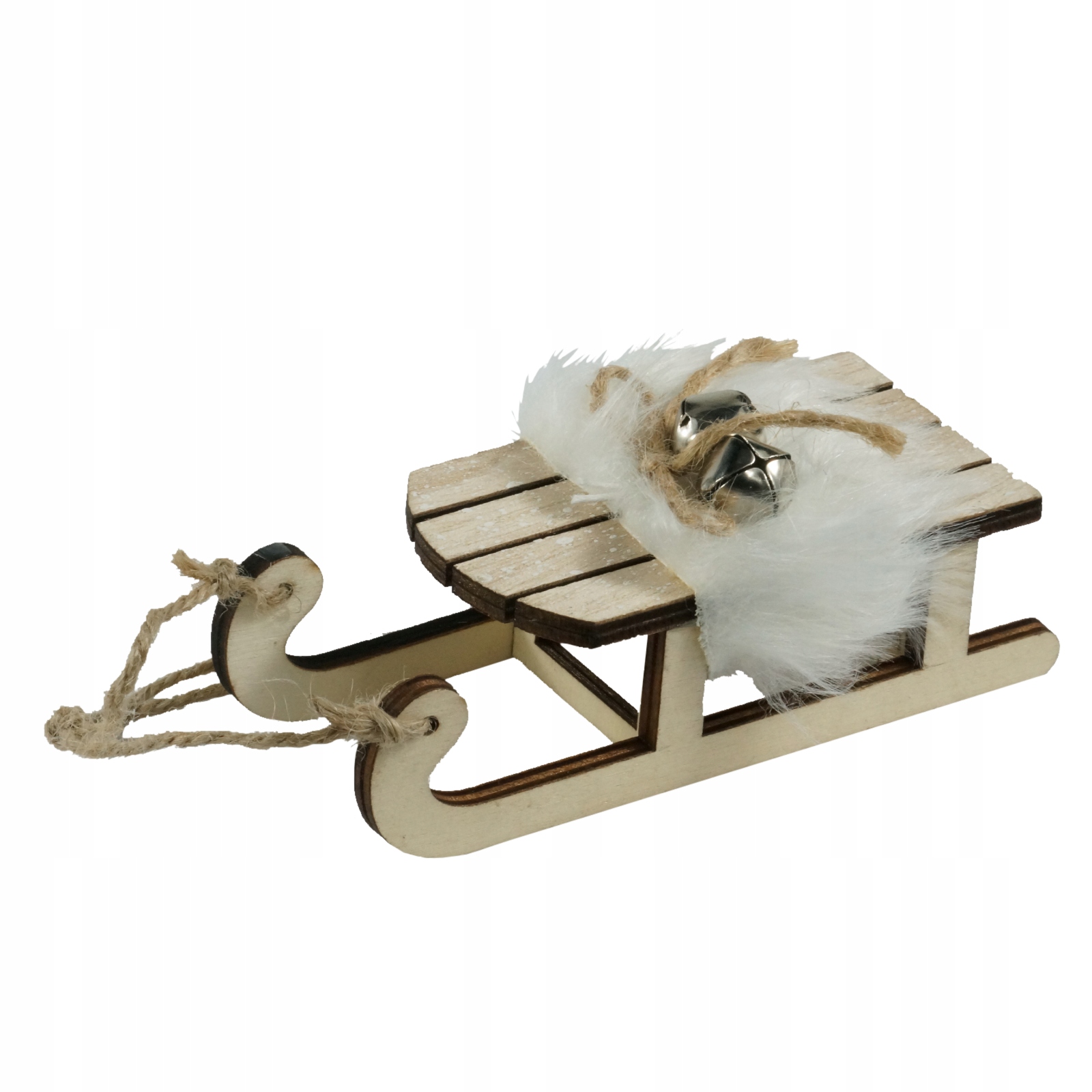 

Drewniane ozdobne sanki 13cm do stroika na choinkę