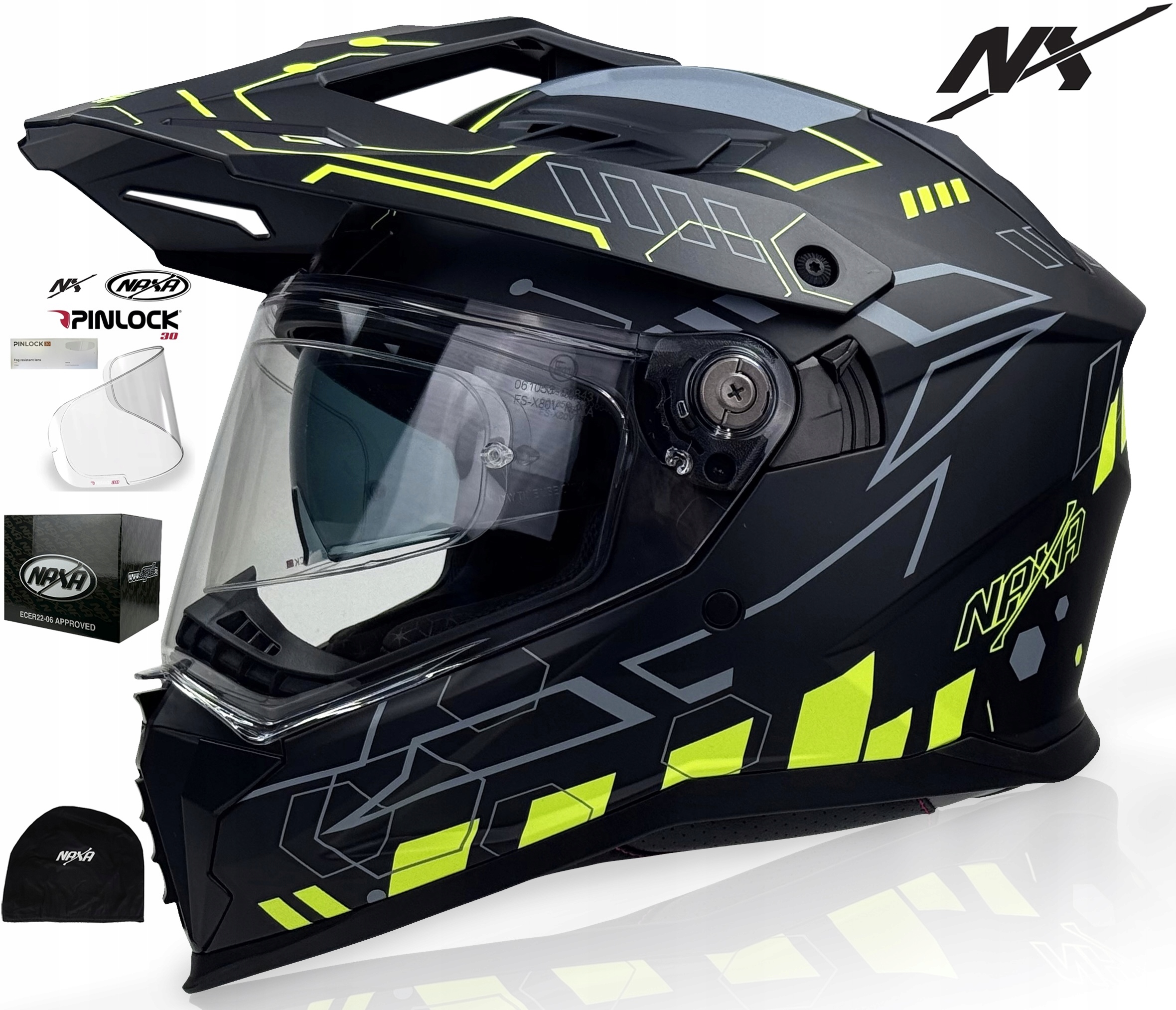 Kask Motocyklowy CO4r.XL|INTERKOM Ready|blenda+pinlock Anty Para W Zestawie