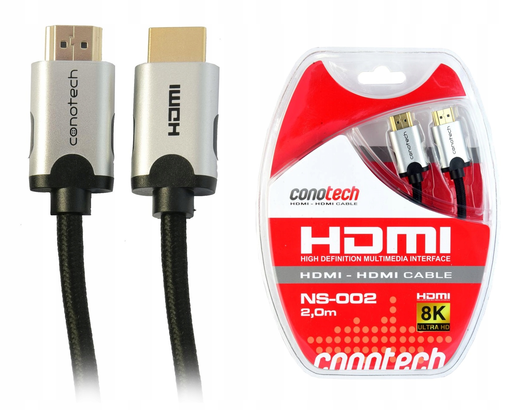 

Kabel Przewód Hdmi 2m Premium 2.1 Ultra Hd 4K / 8K