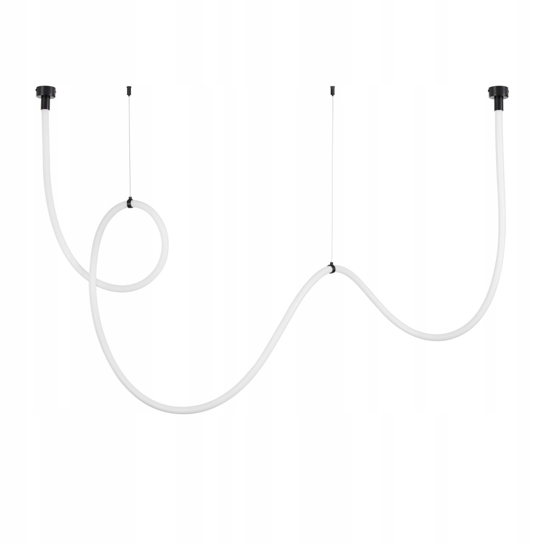 Lampa wisząca Snake Led wąż ledowy czarna 400 cm