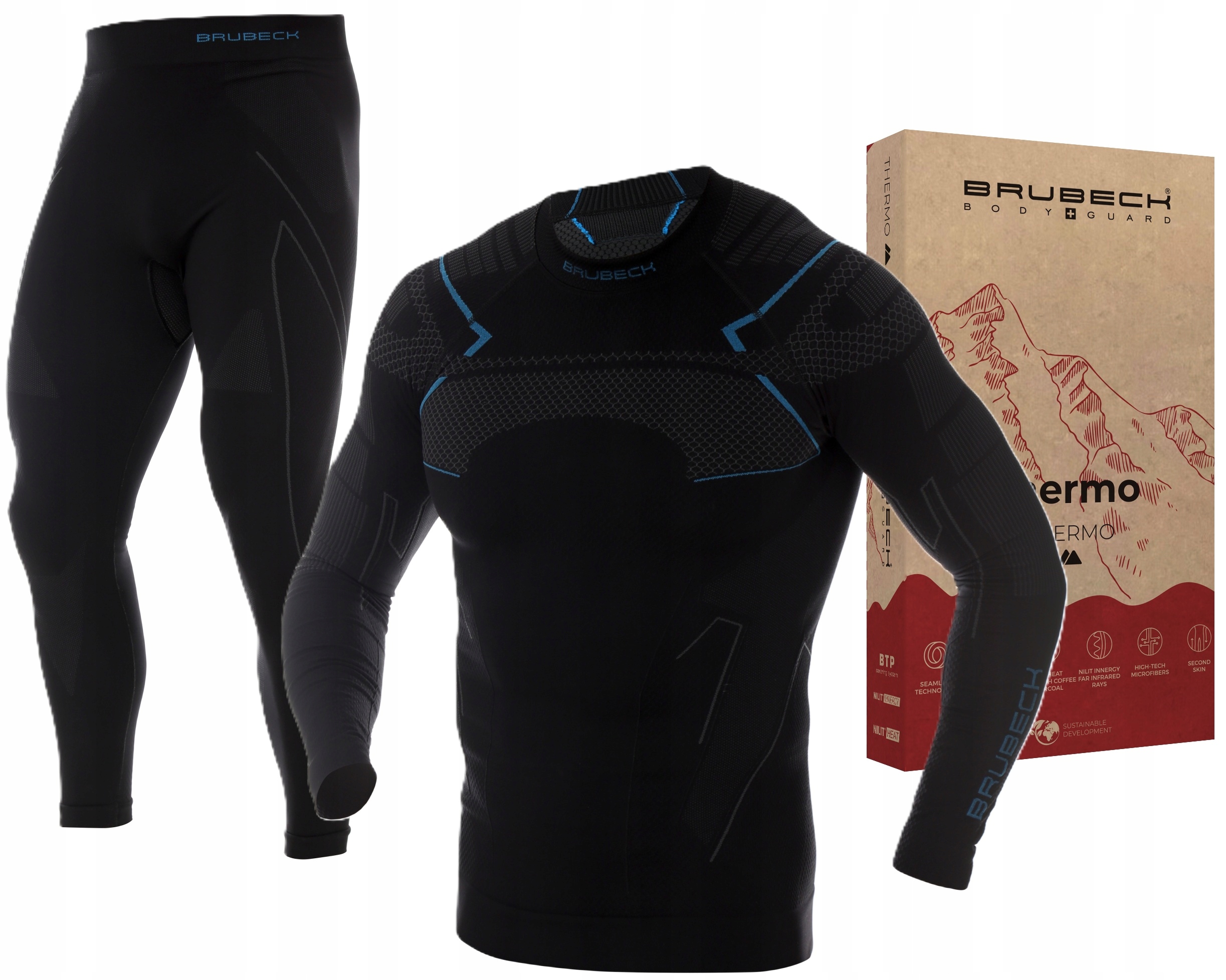 Komplet Bielizny Termo Brubeck Męska Termiczna Ciepła Do Pracy Na Zewnątrz
