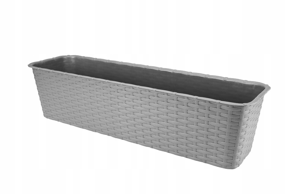 

Doniczka skrzynka balkonowa Rattan 59 cm szara