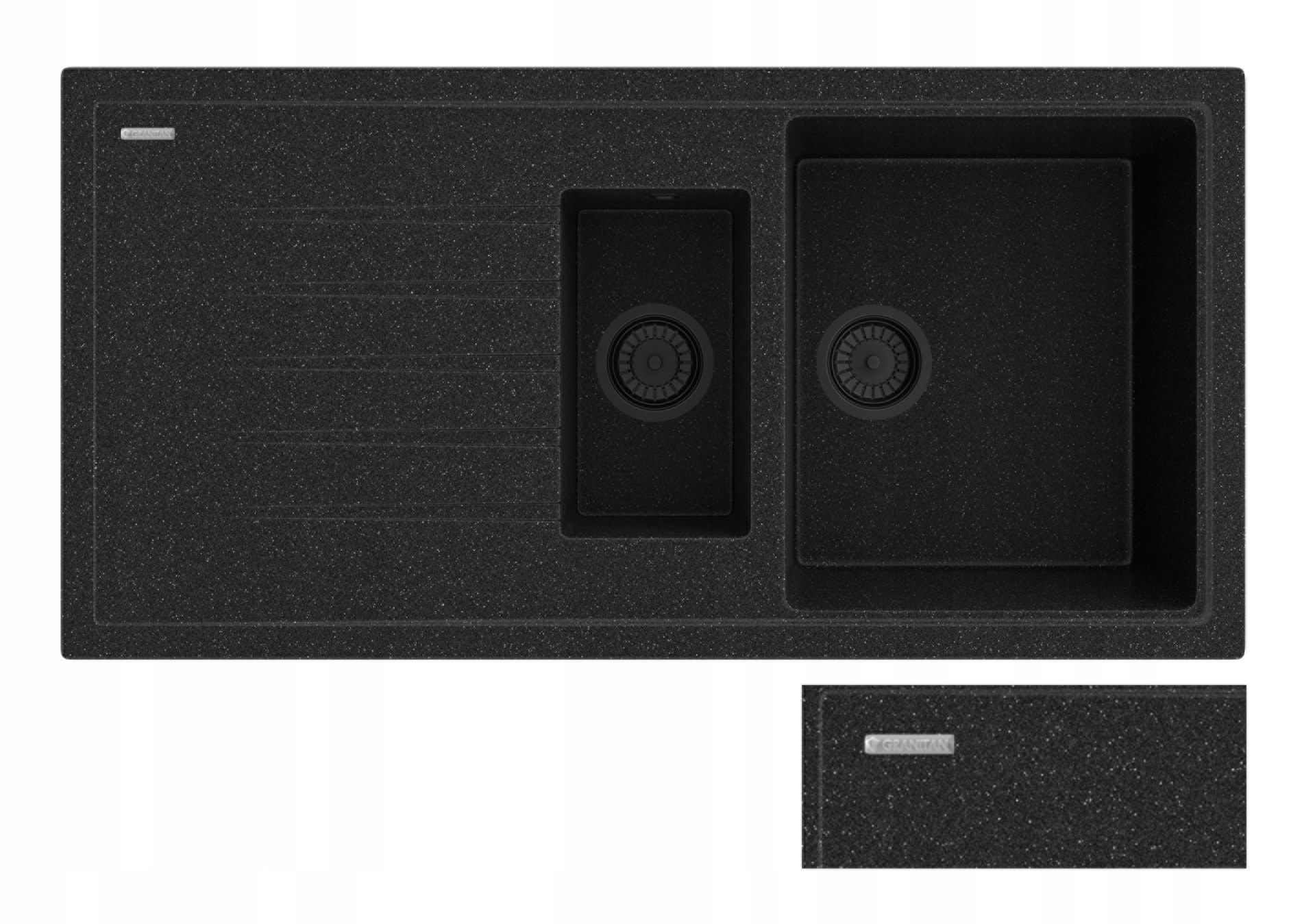 Dřez Dřez Černý Metalický, Částečky Solaris