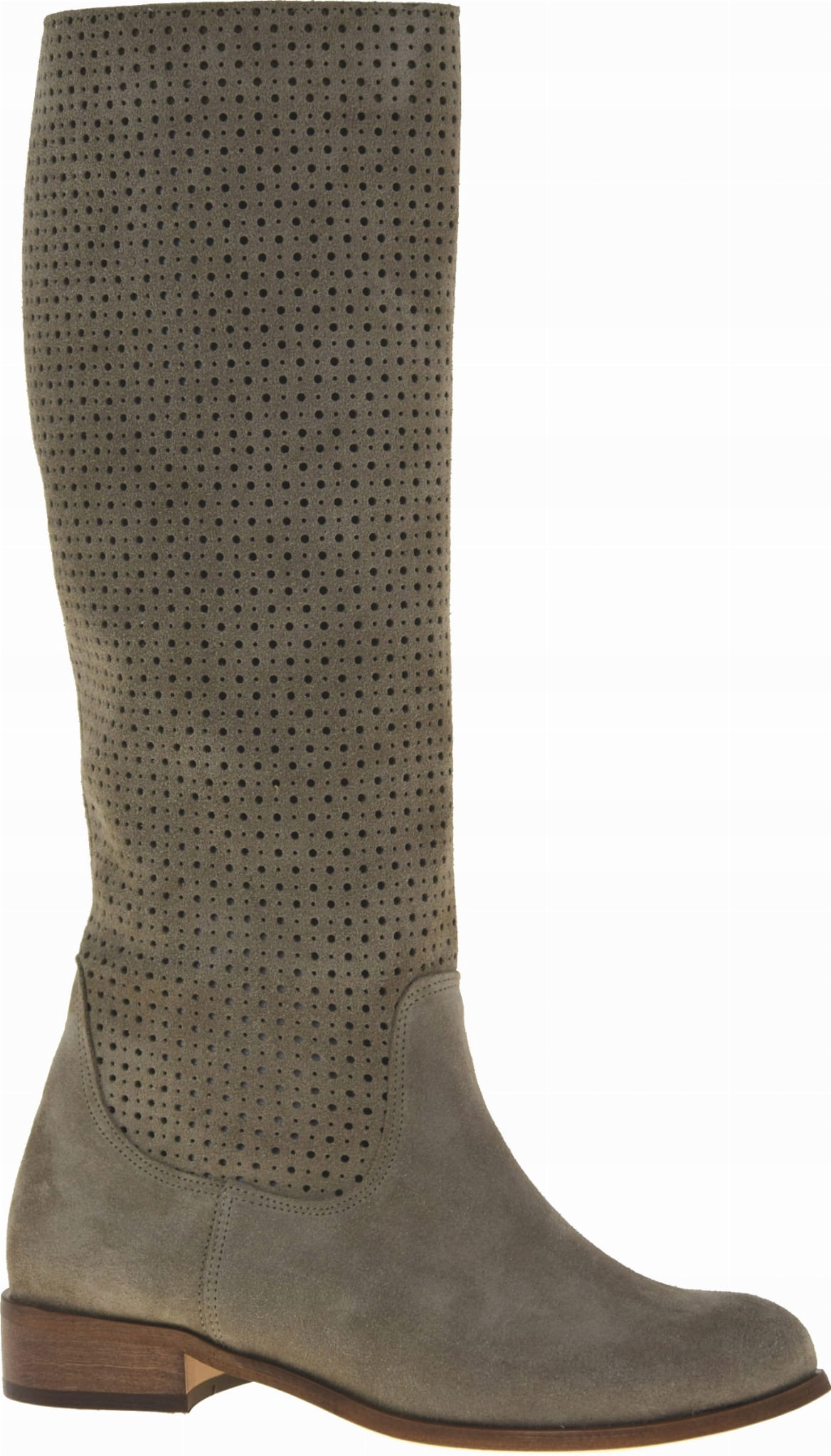 Elegantní Dámské Kozačky Lewski 2010 Kůže Velur Béžová VEL.40