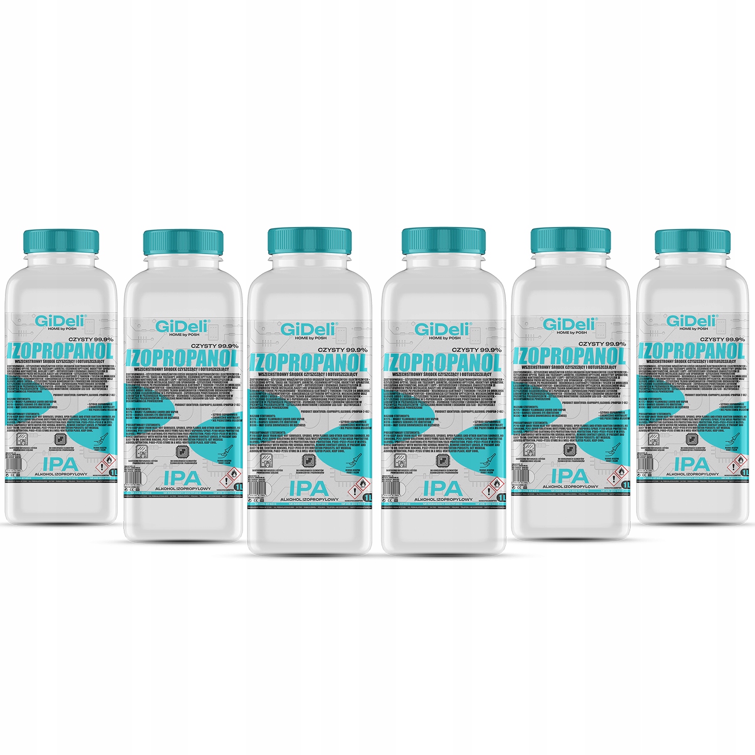 Isopropylalkohol 6x 1L GiDeli Ipa Isopropanol 99,9%