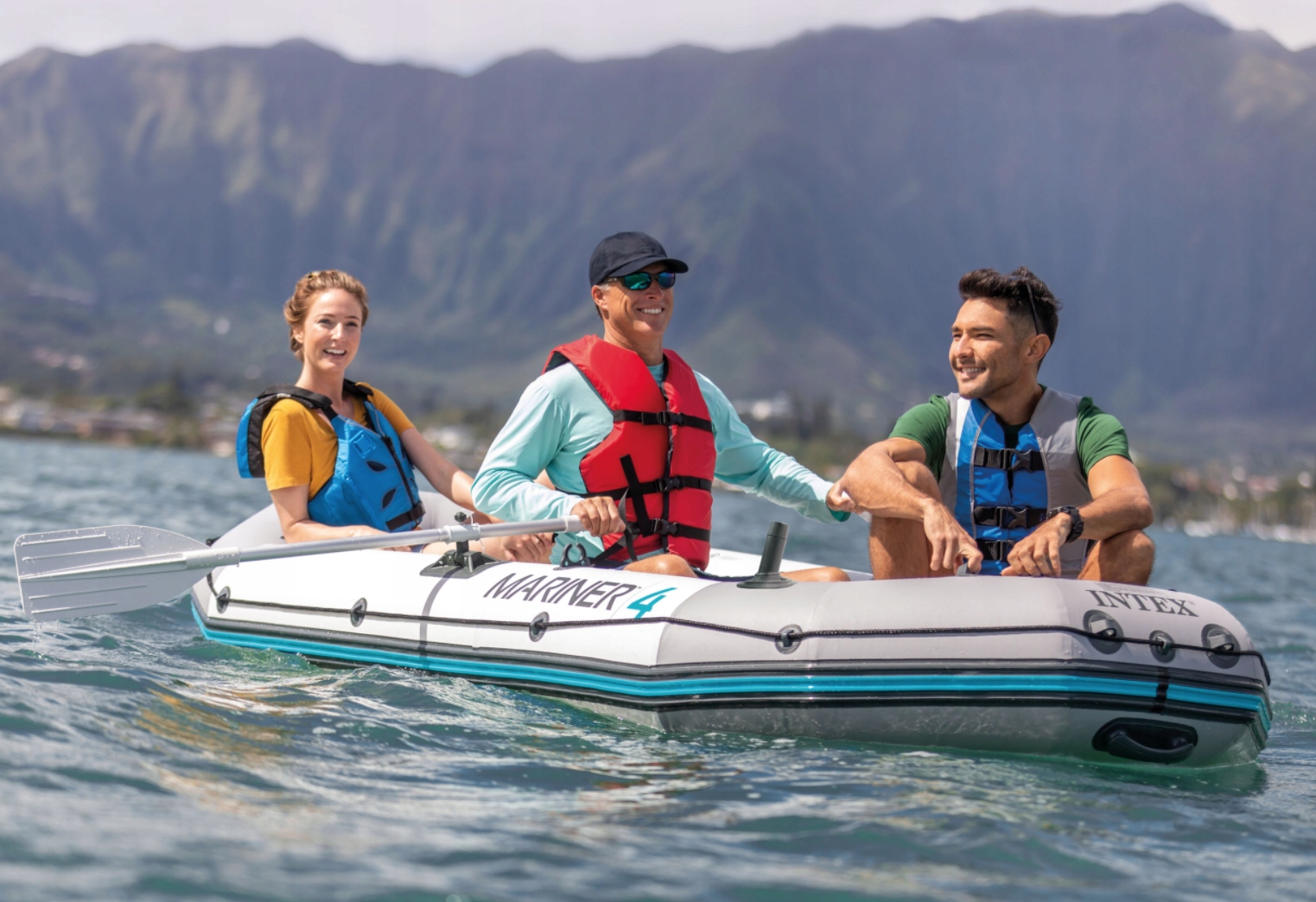 Ponton Intex 68376 MARINER 4-osob sztywna podłoga Marka Intex