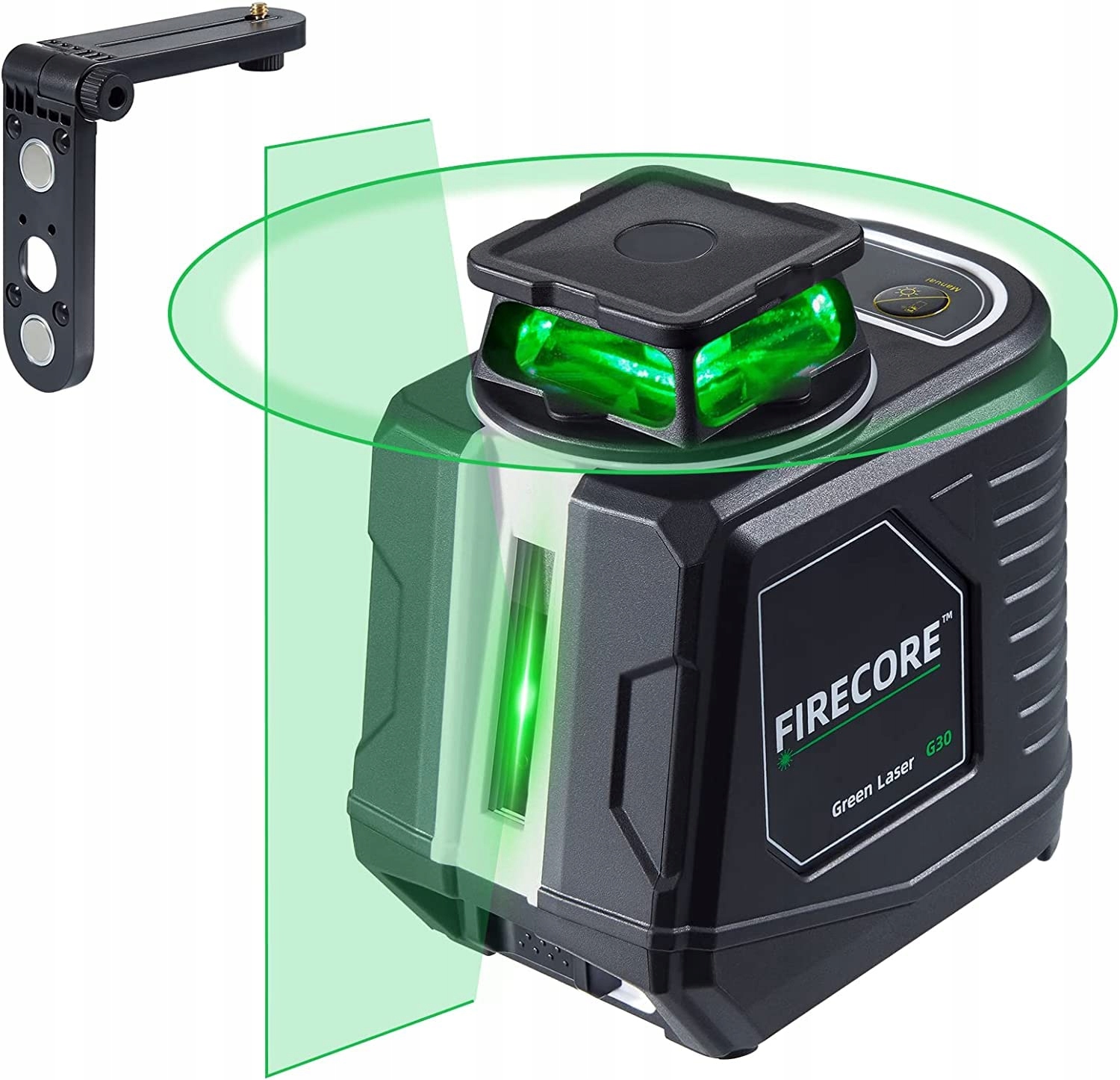 FIRECORE Laser Krzyżowy 360° Samopoziomujący Zielony Do Montażu