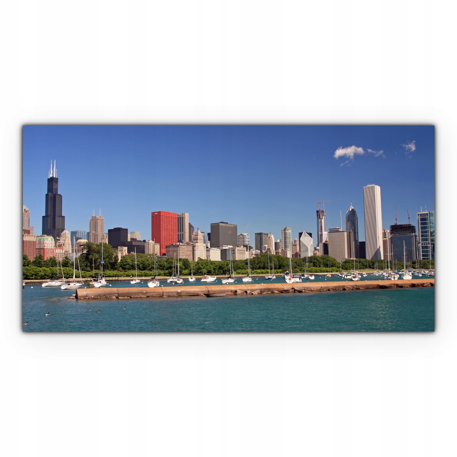 

Obraz płótno z foto 120x60 Chicago Jachty Przystań