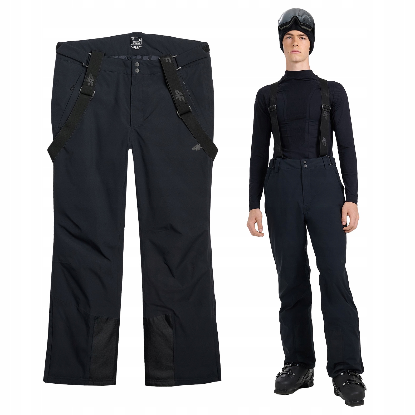 Spodnie Narciarskie męskie 4F NeoDry 5000 na narty czarne TFTRM0924 XL