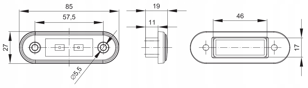 LAMPA OBRYSOWA ŻÓŁTA LED FT-015 Z FRISTOM Marka Fristom
