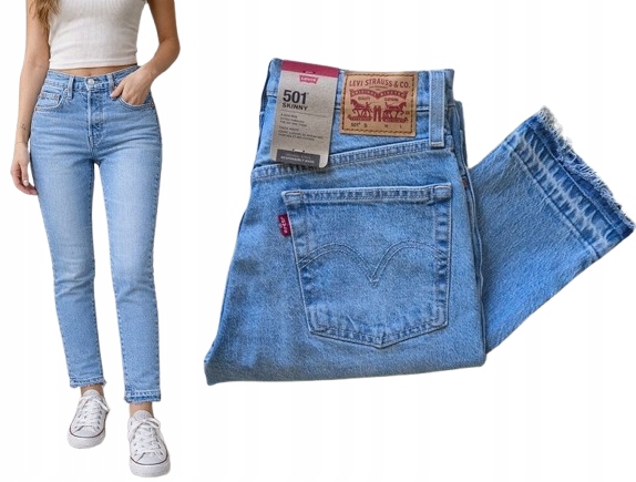 Dámské džíny Levi's 501 Skinny W25 L30 25x30 Xs Výprodej 549 Pln