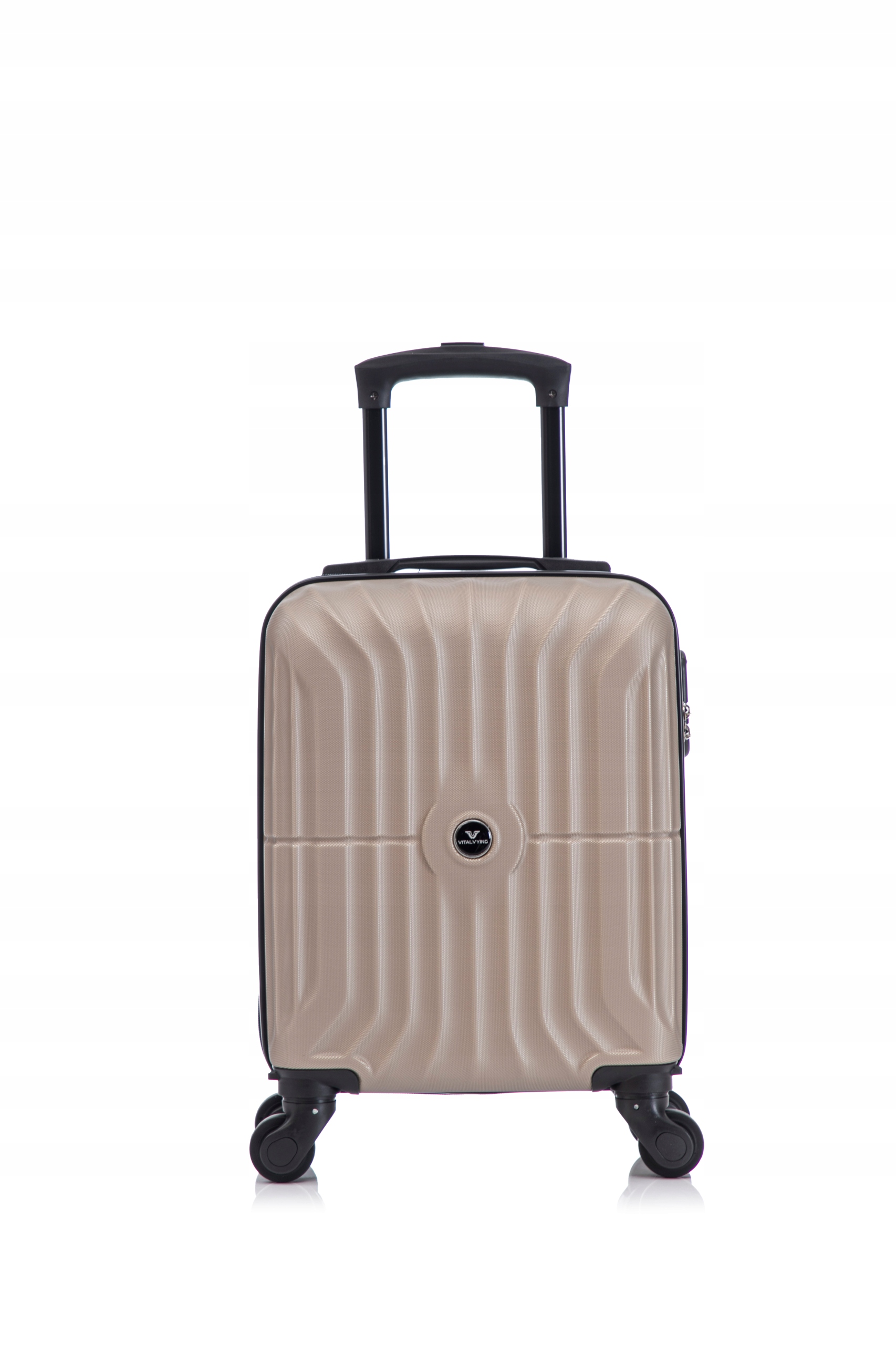 Mały bagaż podręczny 40X30X20 Abs z odpinanymi kółkami Ryanair szampan