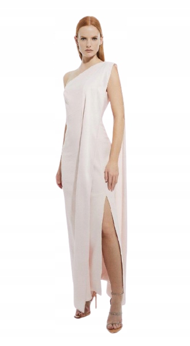 Karen Millen Šaty MIDI Na Jedno Rameno S Rozparkem Petite 36 B1F