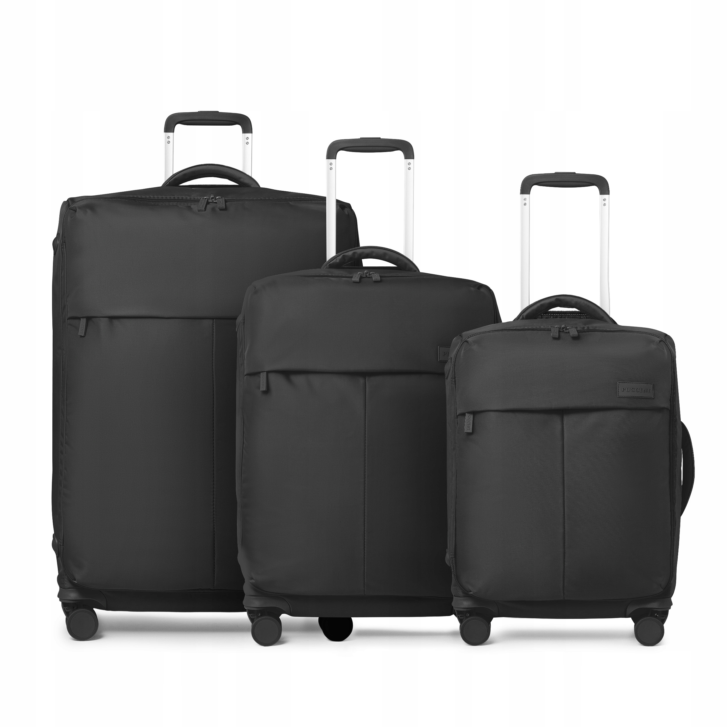 Puccini Zestaw Walizek Podróżnych Materiałowe Nylon Komplet Miękkie 3w1