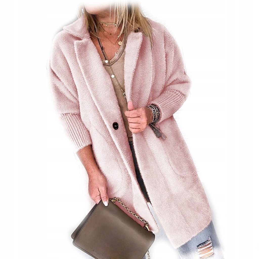 

Płaszcz Alpaka Długi Płaszczyk Wełna Kurtka S