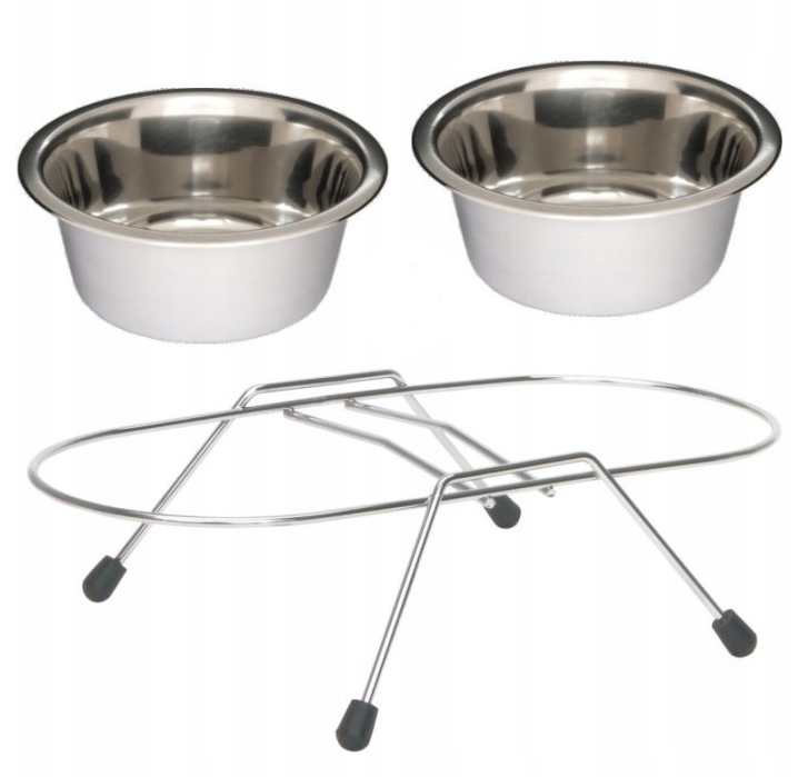 

Metalowa Miska Na Stojaku Dla Psa Kota 2x0,9L