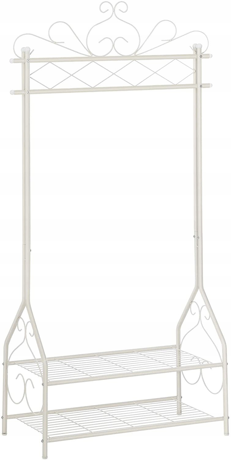 

Stylowy biały stojak na ubrania Do pokoju 155 cm