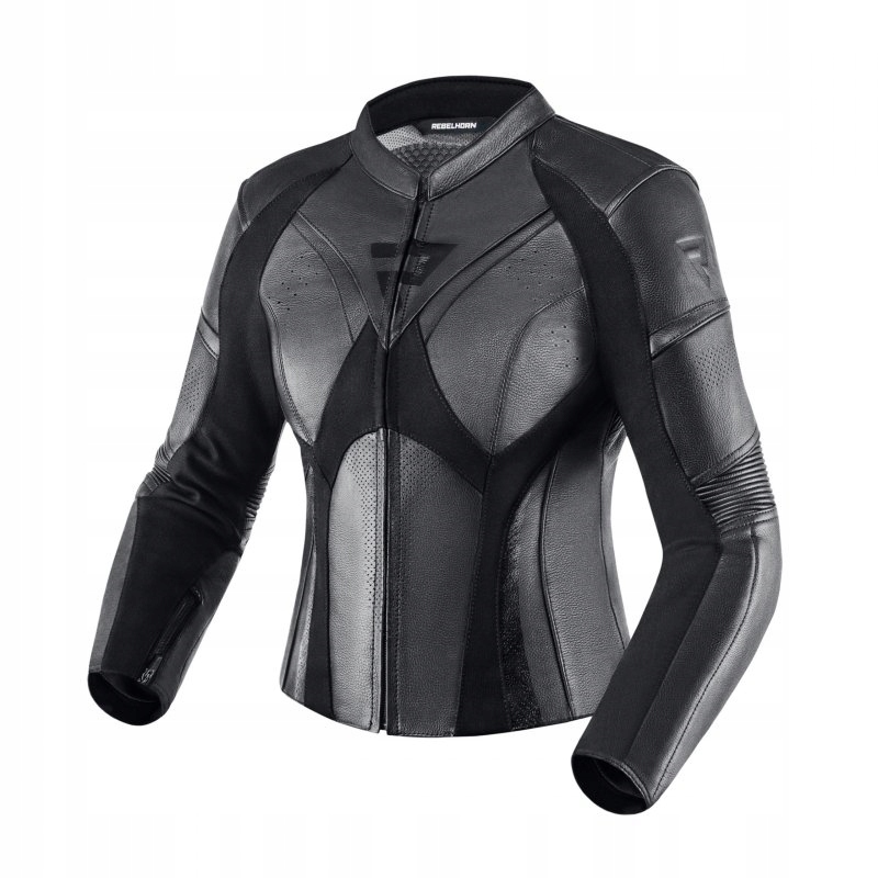 Dámska Motocyklová Kožená Bunda Rebelhorn Rebel Black veľ. 42
