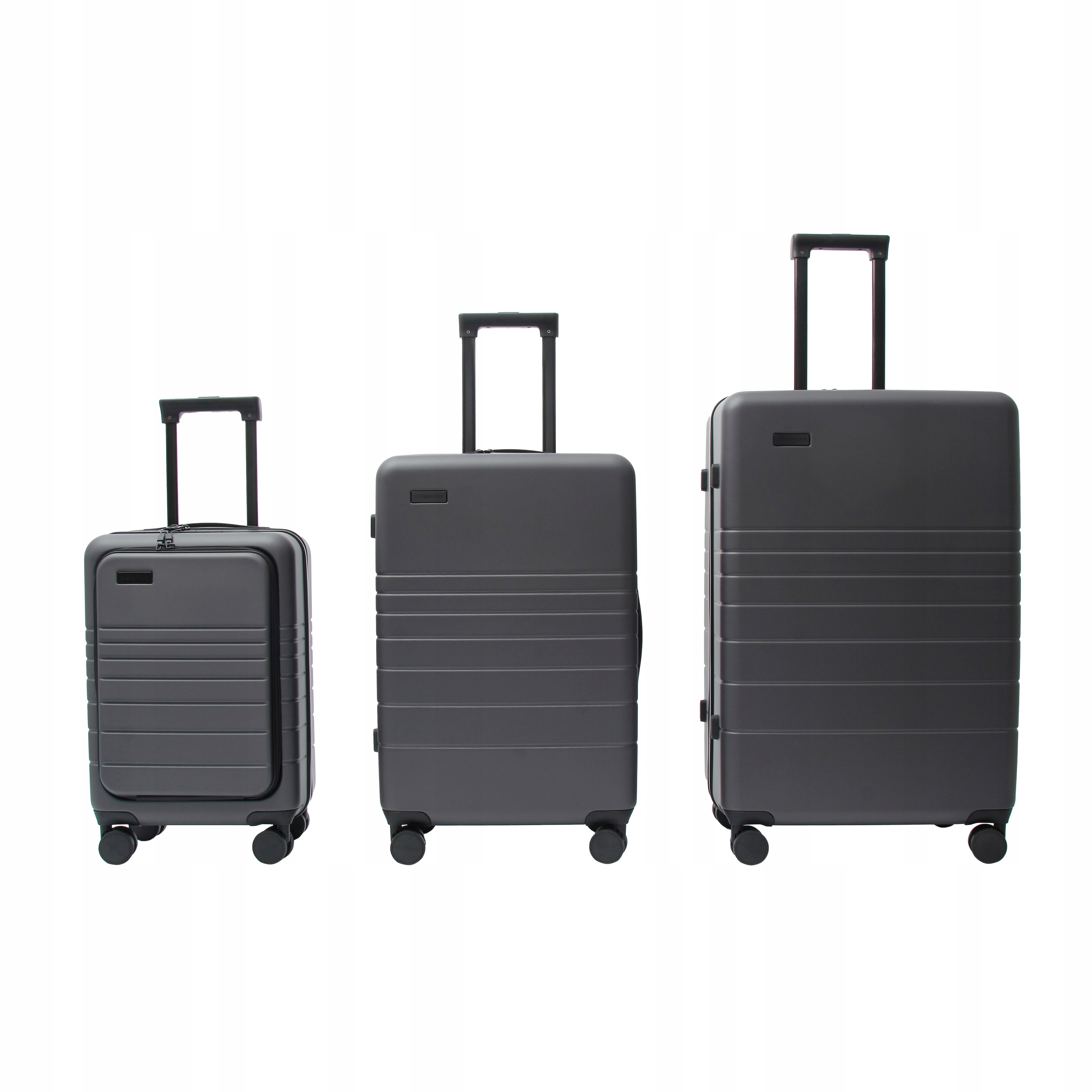 Zestaw walizek 3w1 Eternitive E2 Plus z kieszenią na laptop 195L Abs szary