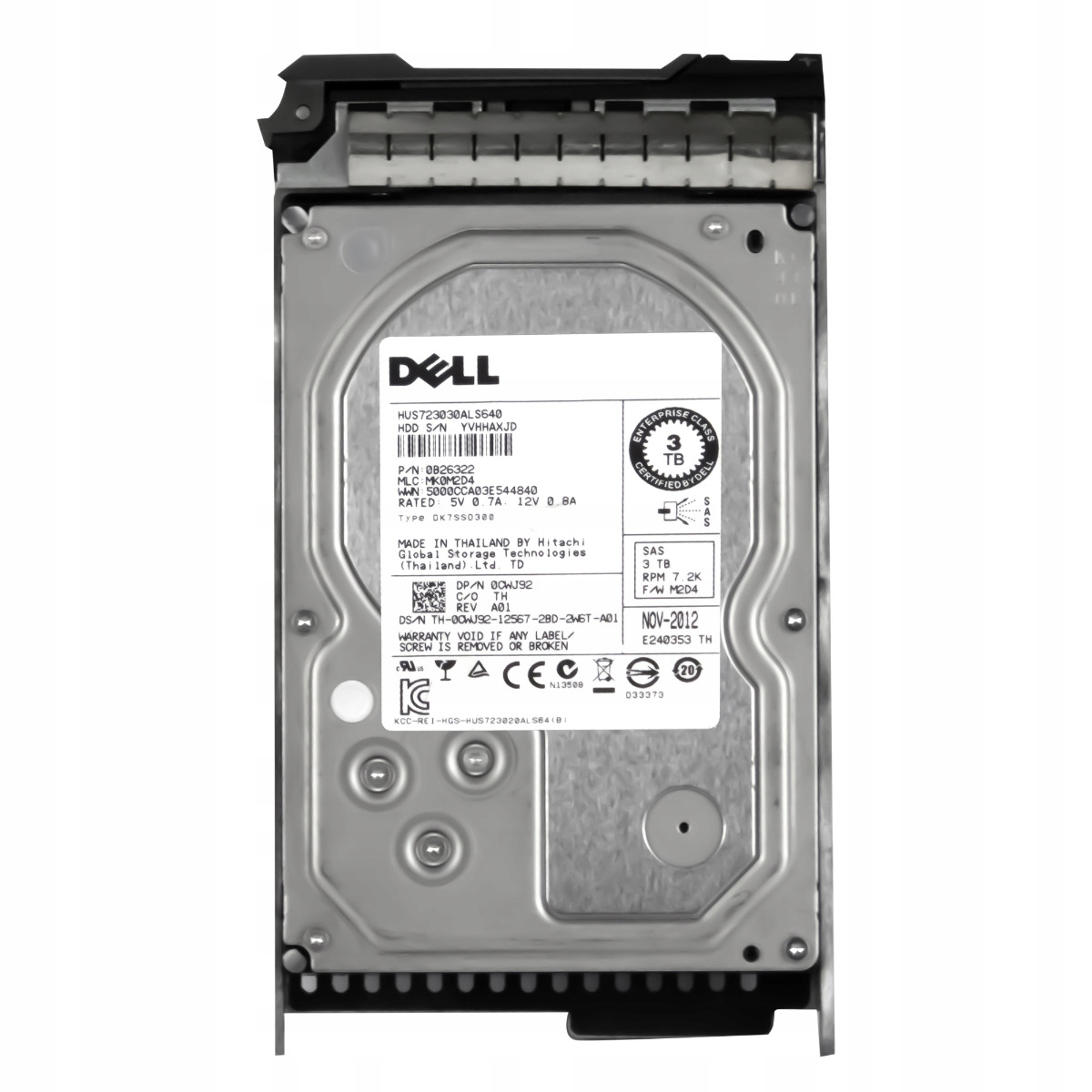 Dell 0CWJ92 3TB 7.2K 64MB SAS-2 3.5'' HUS723030ALS640