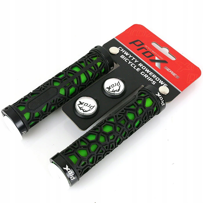 CHWYTY ROWEROWE PROX GP-53 ZIELONO CZARNE 130 MM SKRĘCANE GRIPY RĄCZKI Marka Prox