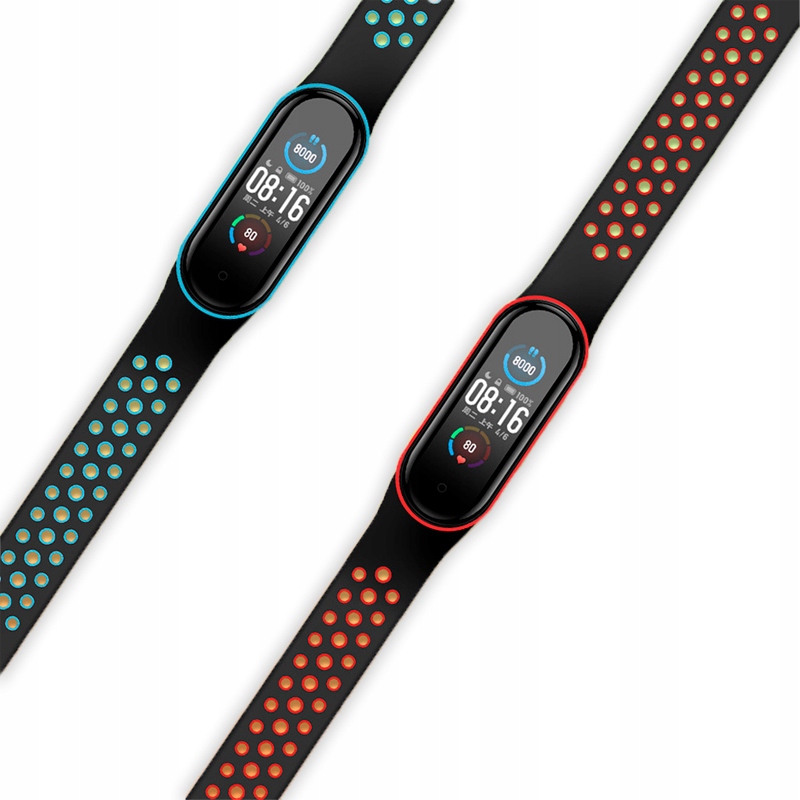 OPASKA PASEK do Xiaomi Mi Band 5 / 6 - KOLORY Kolor czarny