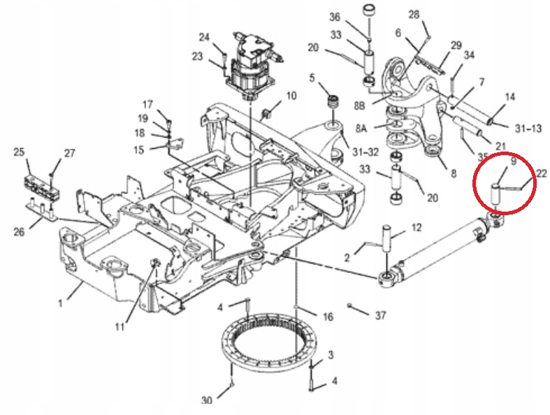 ШТИФТ СИЛЫ. ВРАЩЕНИЯ 3945503 + ВТУЛКА CAT 301.7