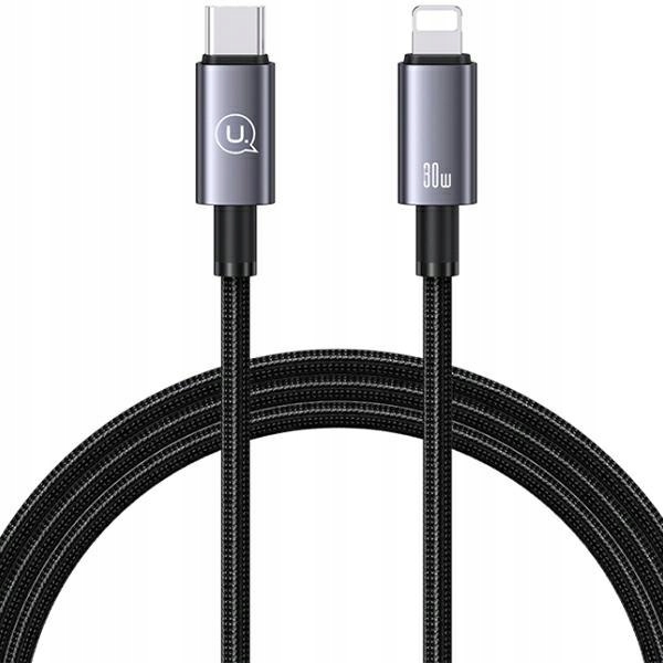 Usams Kabel Usb-c na Lightning 30W 1,2mFast Charging stalowy/tarnish SJ662U