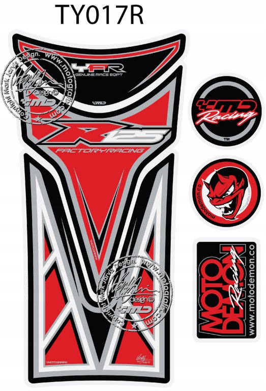 MOTOGRAFIX TANKPAD YAMAHA R125 2008 YZF TY017R