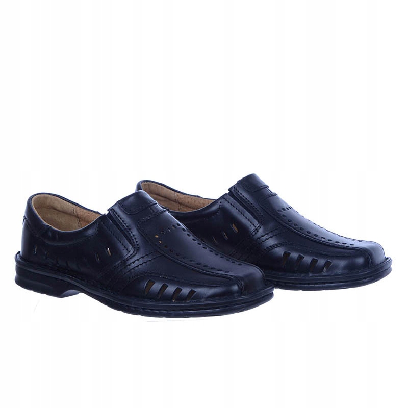 Pánské Sandály S Dírami Na Léto, Černé, Velikost 44