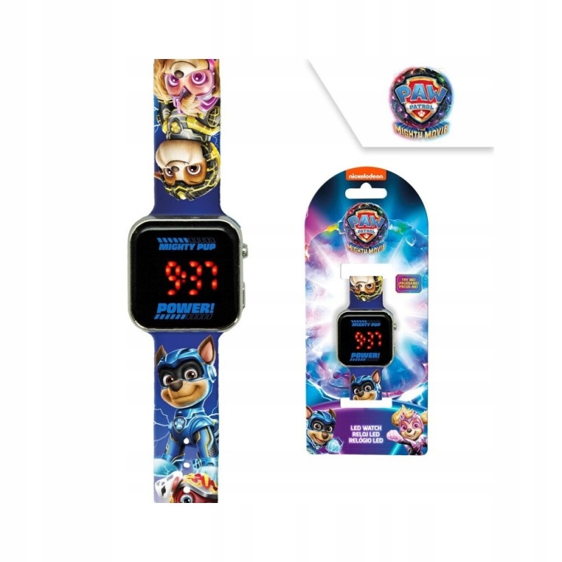 ZEGAREK CYFROWY LED DZIECIĘCY 24/12H ELEKTRONICZNY DLA DZIECKA PSI PATROL
