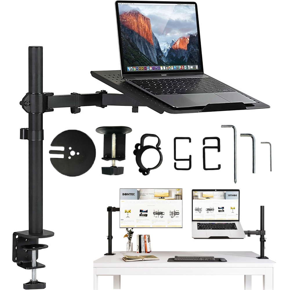 Univerzální Držák Na Monitor A Notebook Univerzální K Psacímu Stolu, Nastavitelné Rameno