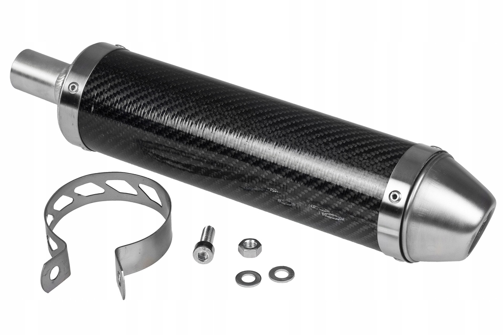Koncovka výfuku tlmič Giannelli Carbon 250 mm, 30 mm, univerzálna