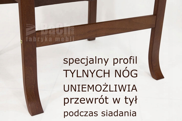 FOTEL GRANDE DLA SENIORA BRĄZ FINKA DO SALONU DO PRZEDPOKOJU DO POKOJU 48h Szerokość siedziska 53 cm