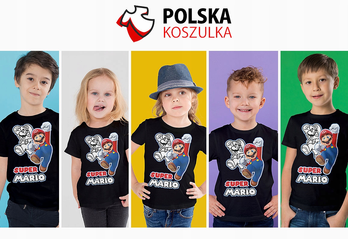 ZESTAW 3W1 KOSZULKA DLA DZIECI TATUAŻE NAKLEJKI SUPER MARIO BROS 164 JAKOŚĆ Rodzaj gadżetu filmowy gamingowy książkowy, komiksowy muzyczny