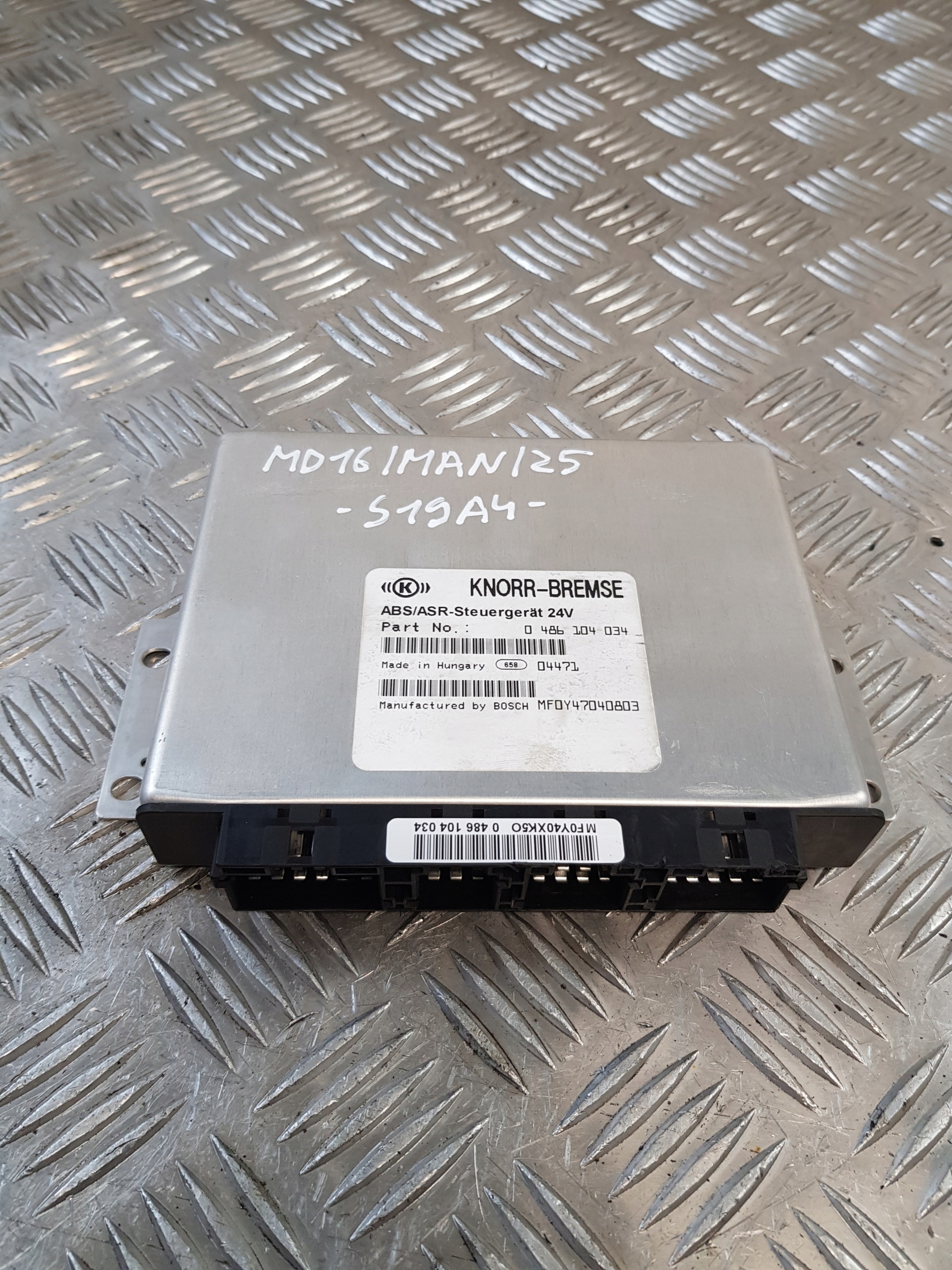 control unit ABS/ASR KNORR-BREMSE 0486104034