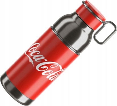 Ocelová láhev Lahev Na Pití na kolo Elite Mia 650 ml Inox Coca-Cola