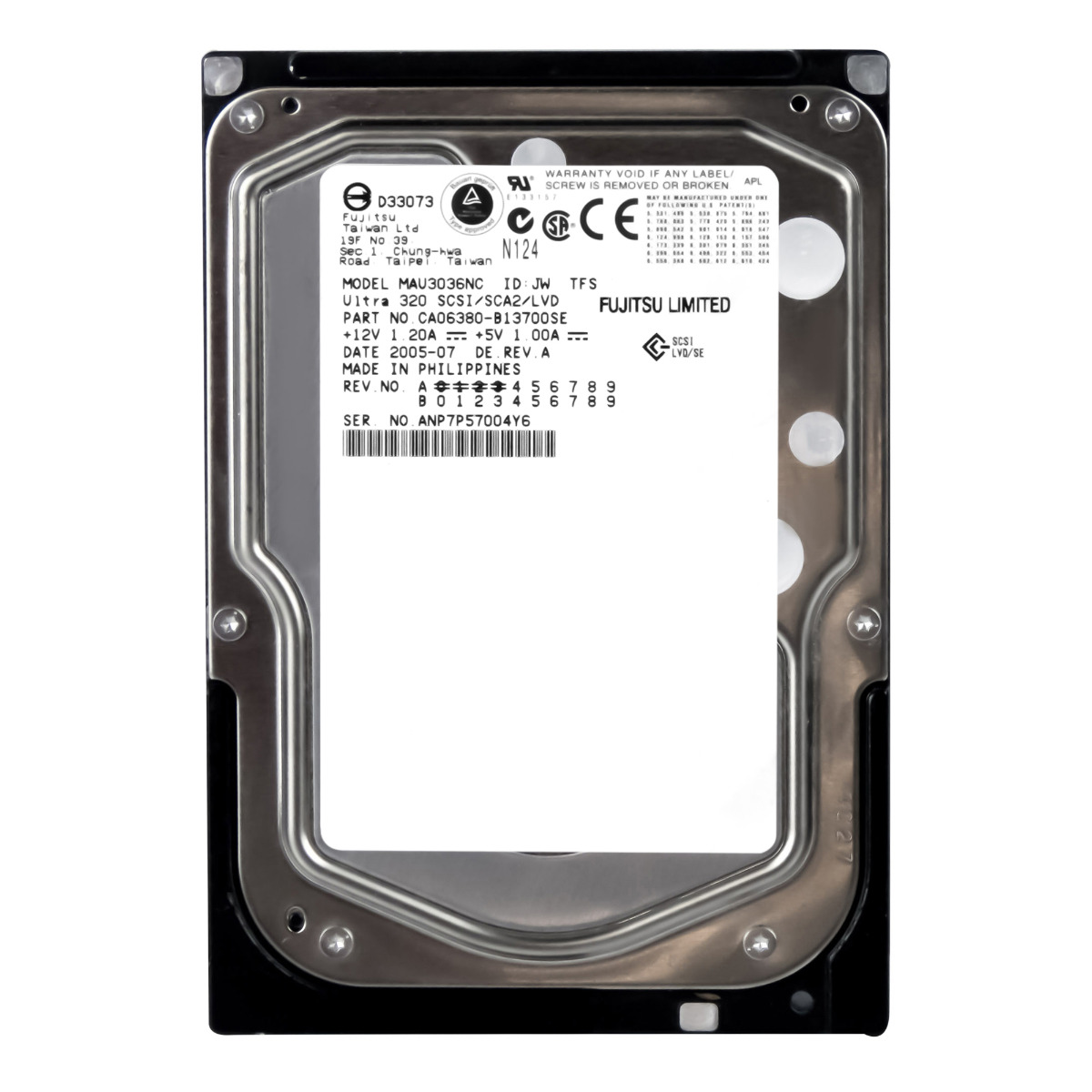 Fujitsu 36GB 15K 8MB Scsi U320 3,5" MAU3036NC