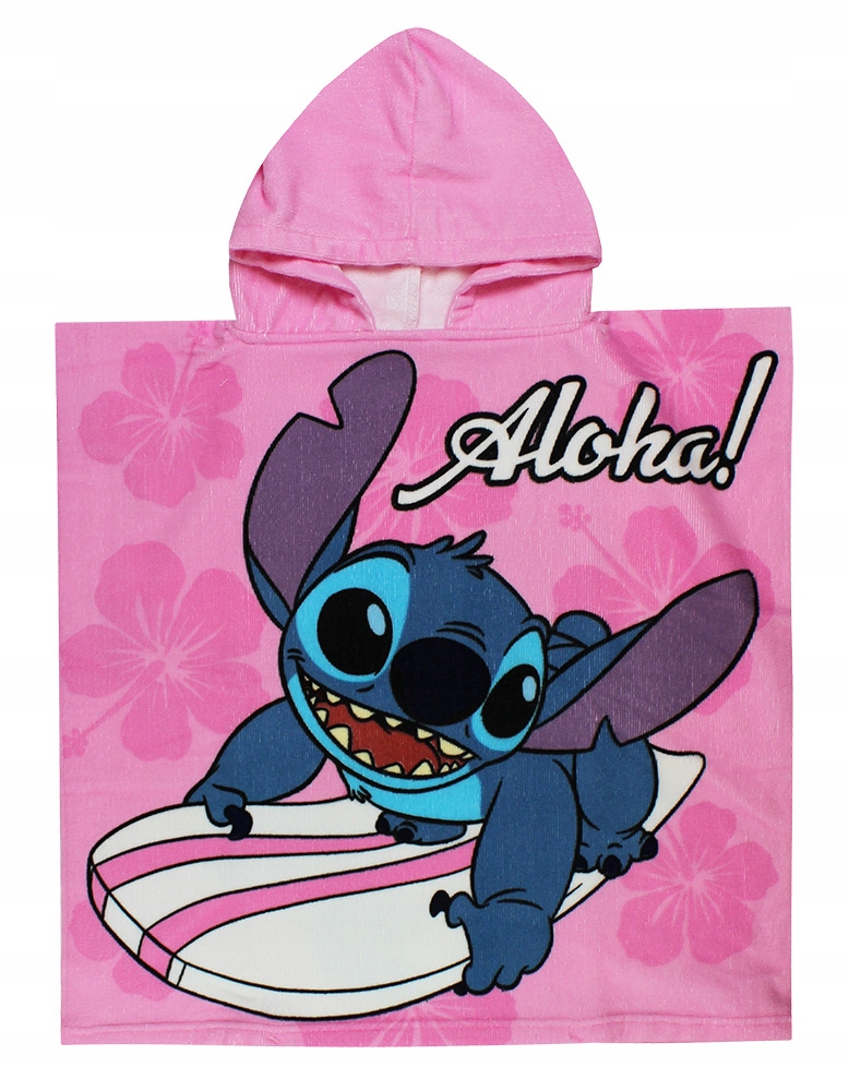 LILO I STICH STITCH DISNEY PONCZO KĄPIELOWE RĘCZNIK DLA DZIECKA BASEN LATO