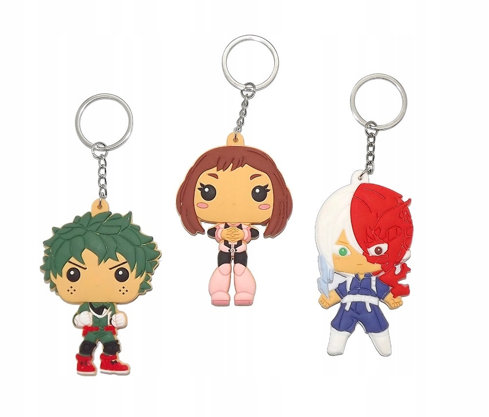 

3 x Wisiorek Brelok Do Kluczy My Hero Academia
